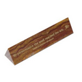 Blank Triangle Nameplate (Swirl Amber Onyx Brown)